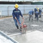 gaines dans la dalle beton bien les positionner sous le tableau electrique 1